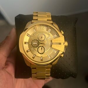 Men's Chronograph Mega Chief Gold-Tone Stainless Steel Bracelet Watch 59x51mm